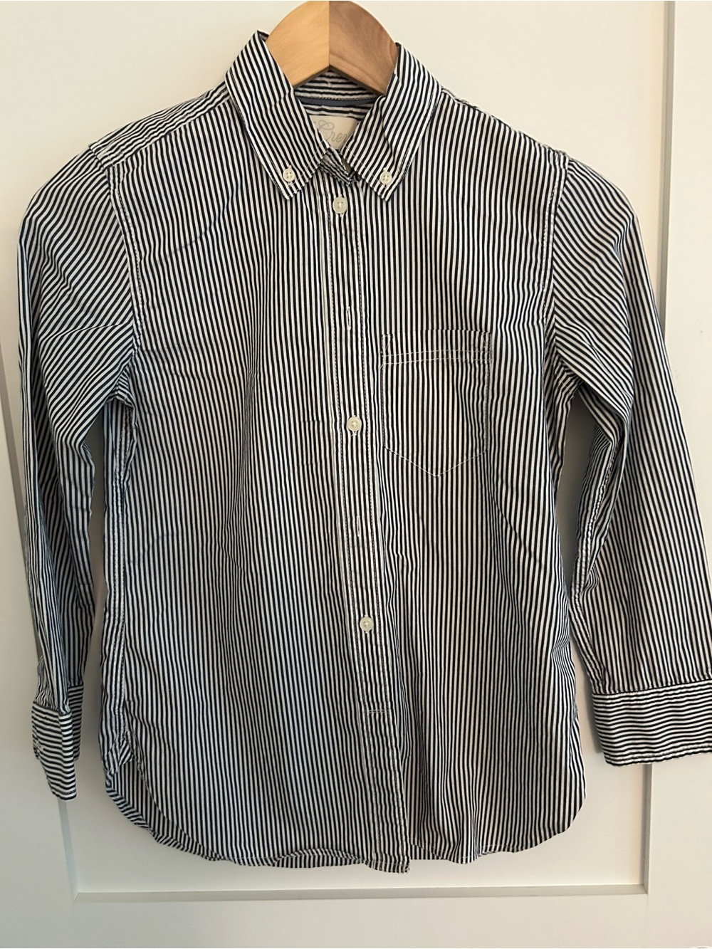 J. Crew Women's Class-Fit Stripped Button-Down Shirt 00-Petite
